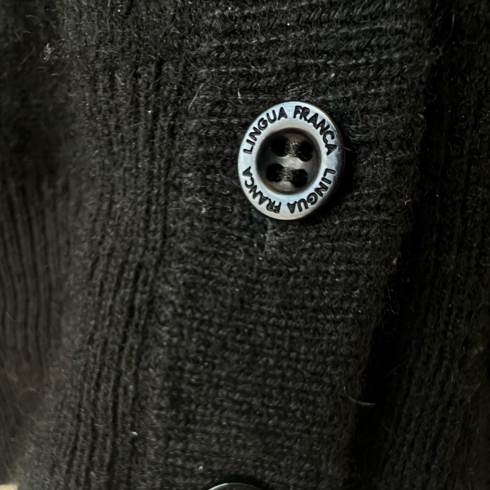 Lingua Franca Black Cashmere Cardigan - Picture 2 of 5